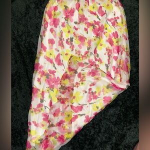 Pink and green floral Mid skirt